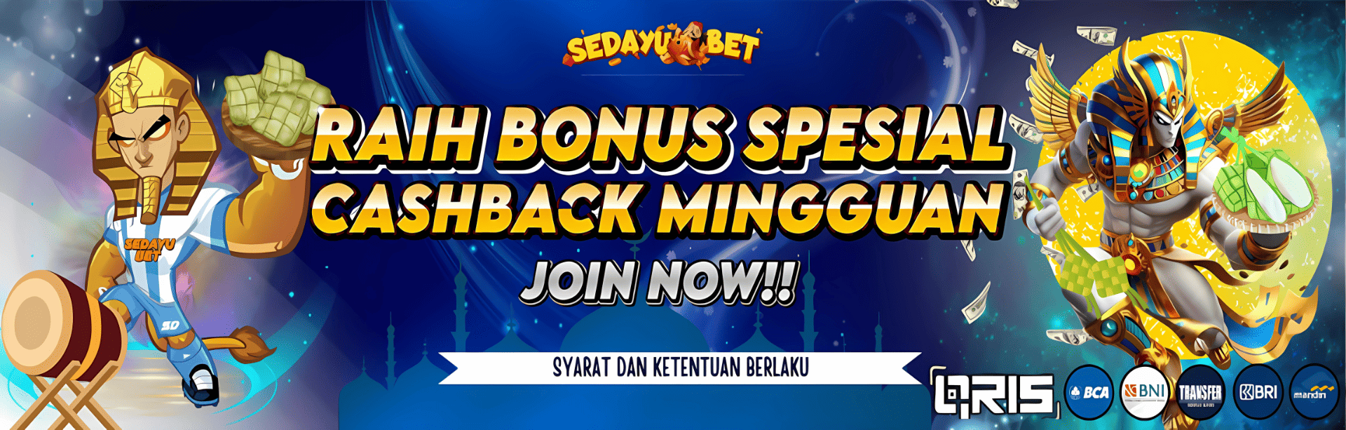 BONUS CASHBACK MINGGUAN UP TO 5%