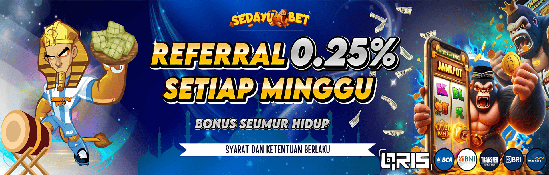 BONUS REFERRAL up to 0,25% SEMUA PERMAINAN