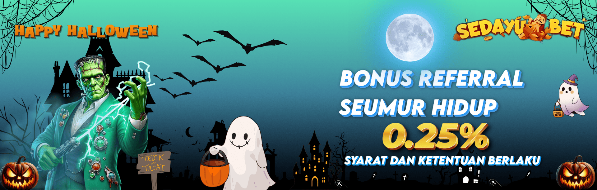 BONUS REFERRAL up to 0,25% SEMUA PERMAINAN