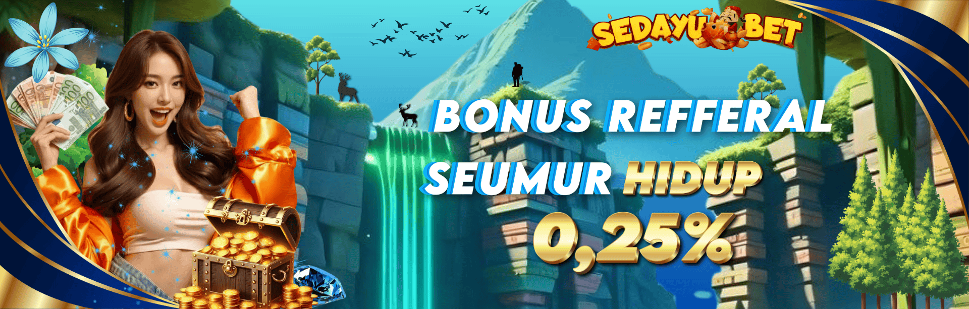 BONUS REFERRAL up to 0,25% SEMUA PERMAINAN