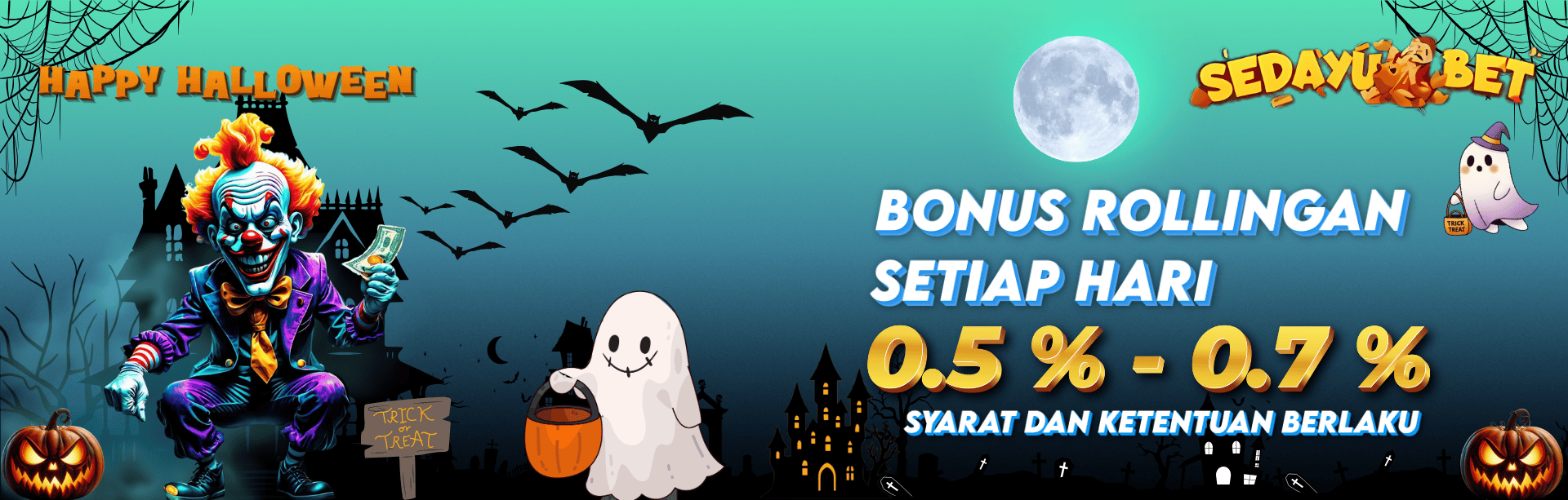 BONUS ROLLINGAN LIVE CASINO 0.8% | 0.5% GAME SLOT ONLINE & POKER