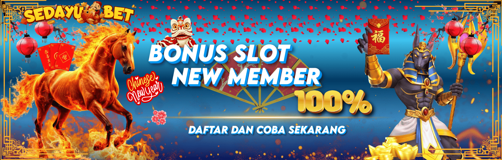 BONUS NEW MEMBER 100% SLOT	