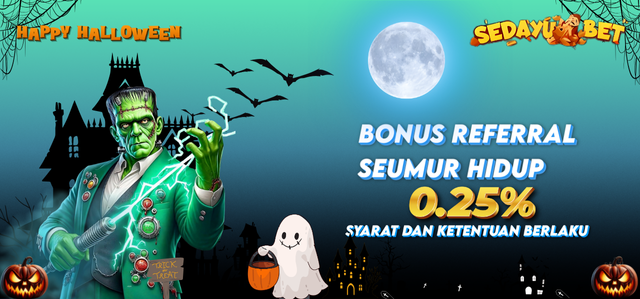 BONUS REFERRAL up to 0,25% SEMUA PERMAINAN