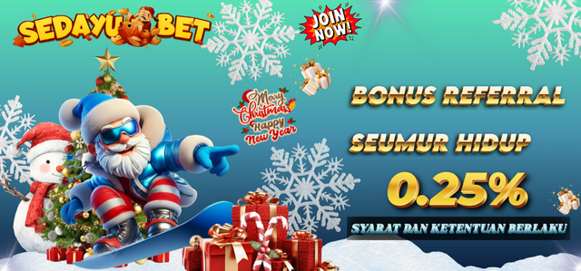 BONUS REFERRAL up to 0,25% SEMUA PERMAINAN