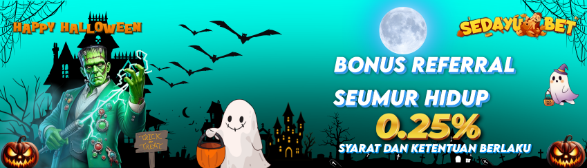 BONUS REFERRAL UP TO 0,25% SEMUA PERMAINAN