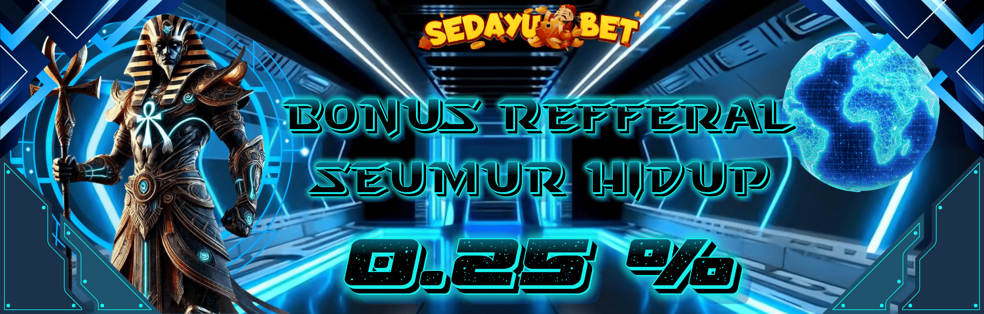 BONUS REFERRAL up to 0,25% SEMUA PERMAINAN