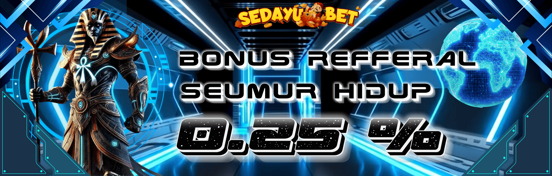 BONUS REFERRAL up to 0,25% SEMUA PERMAINAN